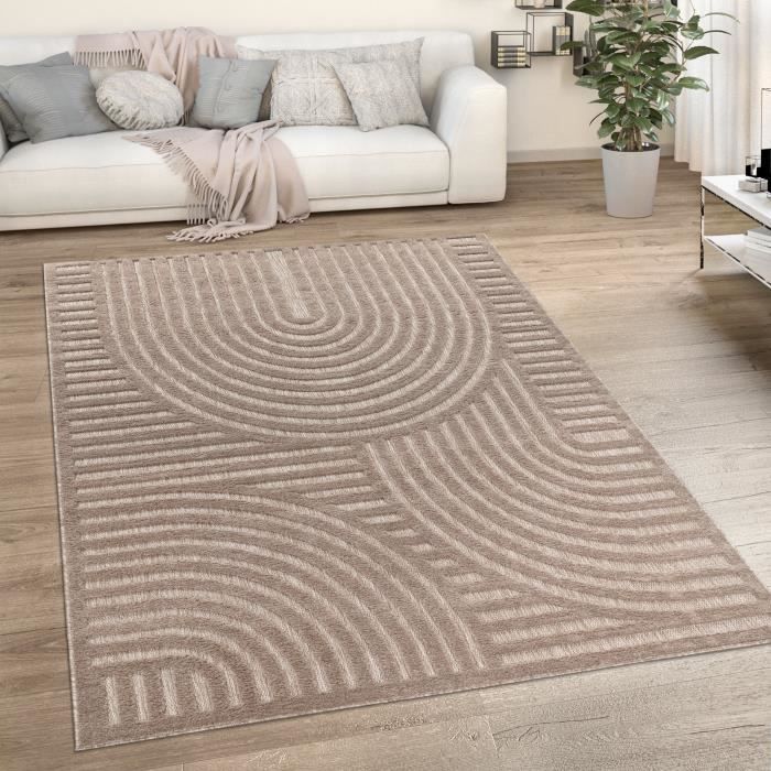 Paco Home Tapis D'Extérieur Résistant Aux Intempéries Salon Boho Geometrique Beige Creme 85713611