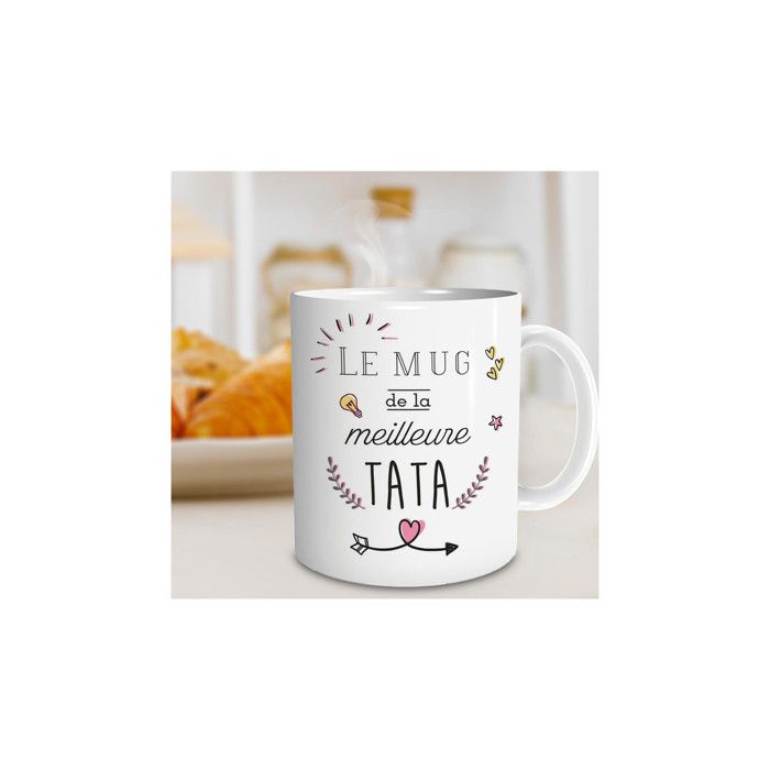 Mug - STC - Le Mug de la Meilleure Tata - Blanc - Céramique ...