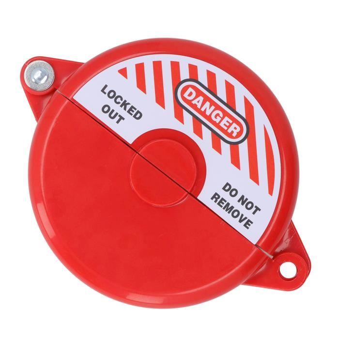 Serrure De Verrouillage Pour Robinet / Vanne – ABS Robuste Rouge – Sécurité Anti-Vol D'Eau Industrielle