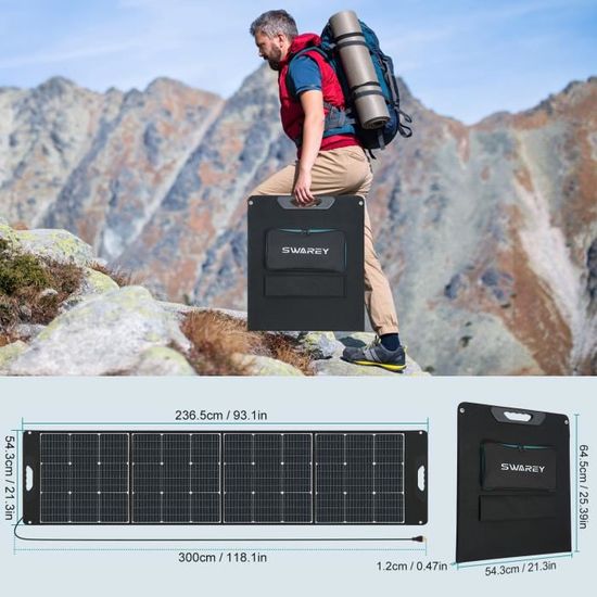 SWAREY Générateur Solaire Portable 1000W(1500W Pic) avec Panneau solaire  200W Haute Puissance Generateur Electrogène 220V - Cdiscount Bricolage