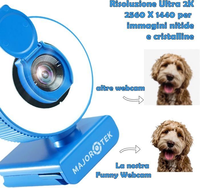 Webcam gaming avec anneau lumineux - SIGHTMARK - 1080P 60FPS - Autofocus - Double microphone - Anneau lumineux RGB - Informatique