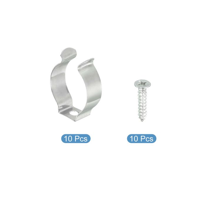 Lot 15 Clips Support Pour Tube Fluorescent T8/T5 – Acier Inoxydable – Uxcell – Neuf
