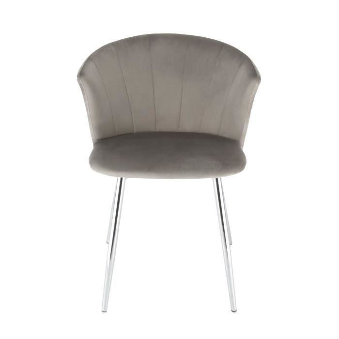 ELLA Chaise de Salle Manger en Tissu Velours avec Jambes en
