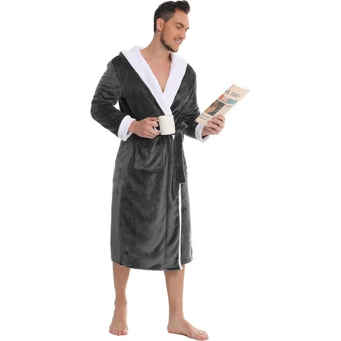 Peignoir homme polaire capuche deals