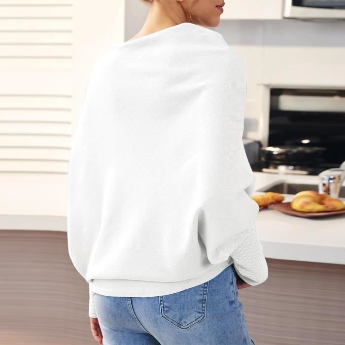 PULL CHANDAIL Pull Cachemire Femme Chaud L Ger Chic Col Rond Et