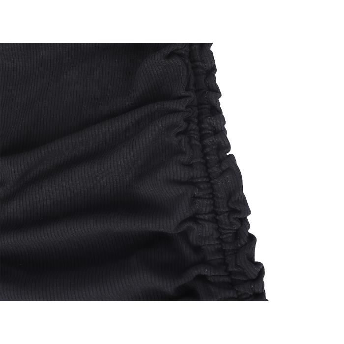 Robe Crayon Moulante Femme - Col Roulé Manches Longues - Style Cocktail Élégant