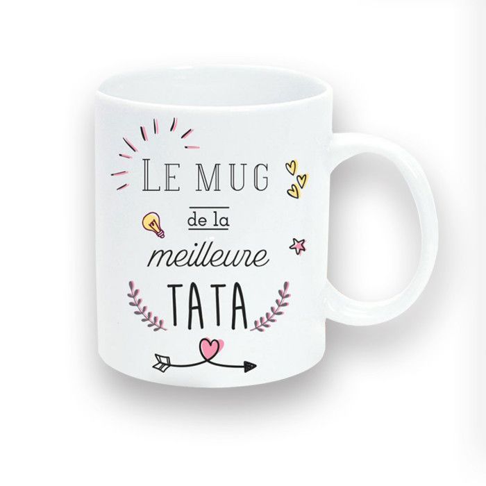 Mug - STC - Le Mug de la Meilleure Tata - Blanc - Céramique ...
