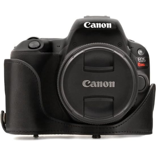 200D 18-55mm Lens Ever Ready Étui de Protection en Cuir avec Bandoulière MegaGear Canon EOS 250D 