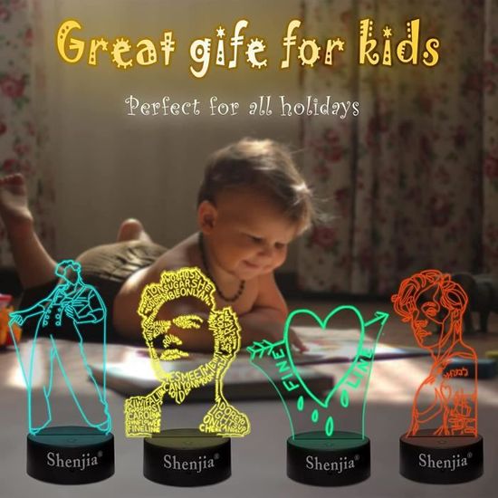 Harry Edward Styles Star Lampe 3d Veilleuse Enfants Cadeau D'anniversaire  Pour Les Fans Décor À La Maison Lumière Led [576] - Cdiscount Maison