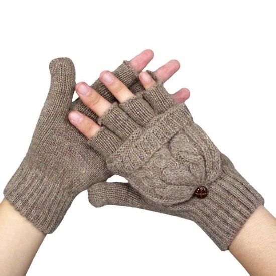 Cinnamou Mode Femmes Winter Manchettes De Poignet Manches Longues Mitaines Sans Doigts Gant