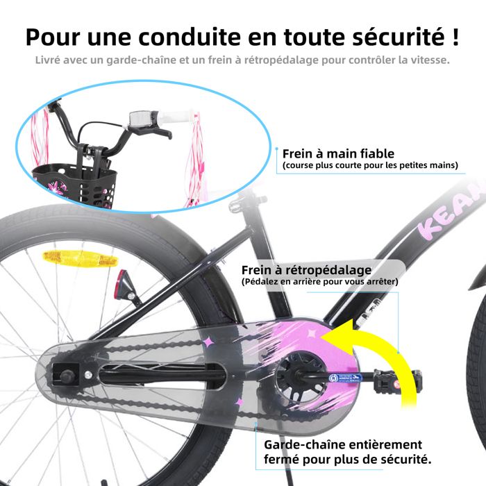 VTT Enfant Joystar 20 Pouces – Cadre Acier Full Suspension – 1 Vitesse – Béquille – Pour Garçons Et Filles 7-13 Ans (taille 117-155 Cm)
