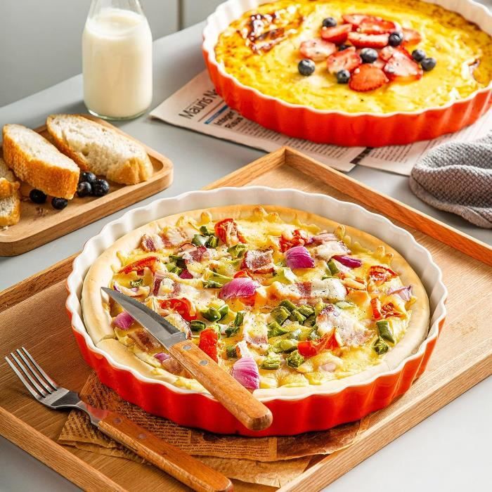 Moule à Tarte 20 Cm Coox Moule à Quiche Avec Fond En Porcelaine ( 26 Cm En Gris, Cuire Et Servir Moule à Tarte 20 Cm Coox Moule à Quiche Avec Fond En Porcelaine ( 26 Cm En Gris, Cuire Et Servir