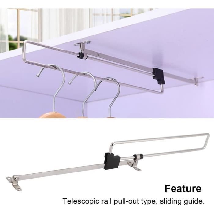 Tringle Coulissante Penderie, 30cm Tringle À Vêtements Télescopique