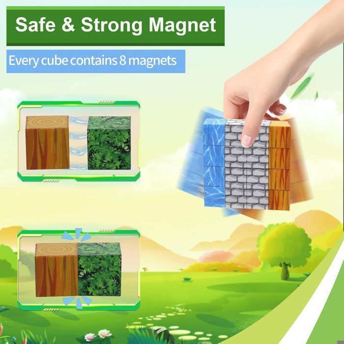 Cubes Magnétiques De Construction 150 Pièces | Jouet éducatif STEM Montessori Pour Enfants 3 Ans Et + - 11