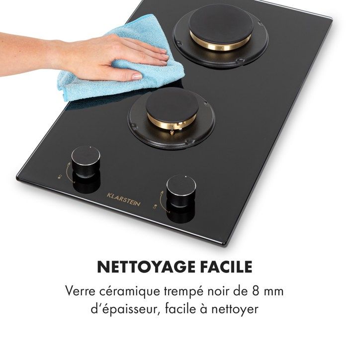 Plaque gaz 2 feux encastrable Klarstein 30 cm tables de cuisson — free download