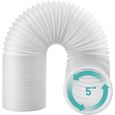 Tuyau Evacuation de Climatiseur Mobile, Diamètre 13CM Flexible PP Tube de Ventilation Diameter 13 cm Sens antihoraire TUYAU