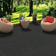 Kingston - tapis type gazon artificiel – pour jardin, terrasse, balcon - anthracite - 400x50 cm-0