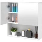 EUGAD Armoire Murale de Salle de Bain avec Miroir, Meuble Salle de Bain Rangement avec Porte, Blanc 54x15x55cm, 0165WY