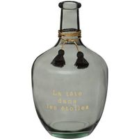 Vase Dame Jeanne "Gypsy" - verre - H31 cm - Gris - Atmosphera createur d'interieur
