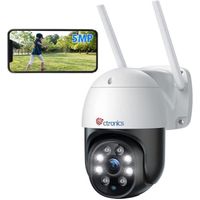Caméra de surveillance Ctronics 5MP extérieure WiFi 2,4Ghz/5Ghz PTZ 30M Vision Nocturne Couleur Détection Humaine Auto Suivi