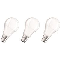 OSRAM Lot de 3 Ampoules LED B22 standard dépolie 9,5 W équivalent à 60 W blanc chaud