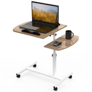 Table De Lit Réglable Avec Roulettes Drumm – Bureau Ordinateur Portable Pliable, Hauteur 58-90 Cm, Inclinable, Idéal Lit, Canapé, Bureau Debout Table D Appoint