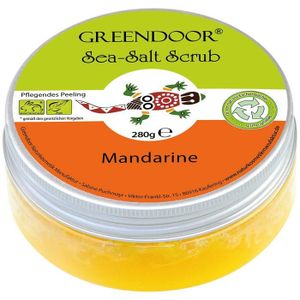 GOMMAGE CORPS Greendoor peeling corporel Sel De Mer Gommage Mandarine, peeling sel de mer sans Plastique & sans agent de conservation, avec BIO
