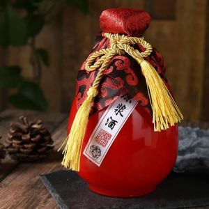 FLASQUE Rouge - Pot à saké en verre Antique de 500ml, bout