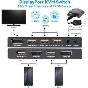COMMUTATEUR KVM Commutateur KVM DisplayPort 4K60Hz DGODRT KS302D