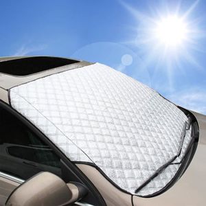 Couverture Pare-Brise Voiture Hiver Été - Protection Anti-Givre, Neige, Soleil & UV - Bâche Repliable 140x95 Cm Universelle Pour SUV & Berlines