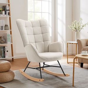 Fauteuil en tissu gris style scandinave capitoné LUOSTO