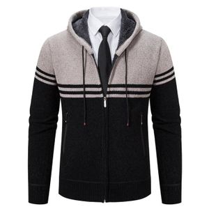 Gilet homme double fourrure avec capuche Cdiscount