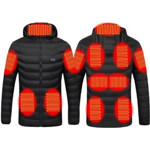 MANTEAU - CABAN L'hiver Électrique Doudoune Chauffante, USB Étanche Veste Chauffante avec 3 Niveaux de Chauffage et 11 Zones Chauffées,Hommes Femmes