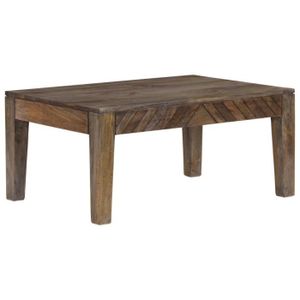 Table Basse Rustique Bois De Manguier Massif 88 X 60 X 40 Cm