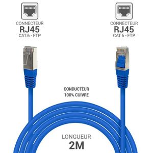 CÂBLE RÉSEAU  Câble RJ45 Ethernet Réseau Cat 6 FTP 33511 blindé 
