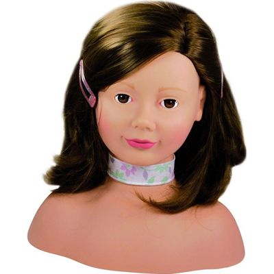 Neverland 71cm Tête à Coiffer et Maquiller avec 60% Cheveux Humains Blond | Tete Coiffure et