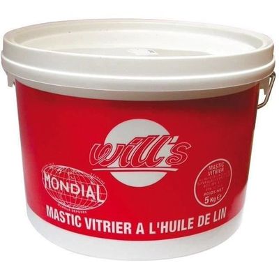 Cut369 Mastic à L’Huile De Lin – 3 Kg – Mastic De Vitrage Simple Pour Fenêtres Bois Et Métal – Fabriqué En Allemagne – Sans Solvant – Résiste De -30°C à +80°C