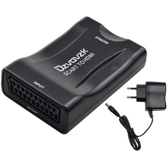Adaptateur Péritel Vers HDMI - Convertisseur SCART/HDMI 1080p - Pour Anciens Lecteurs, Consoles - 4