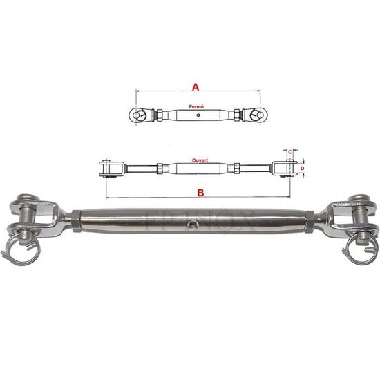 Ridoir Design 160mm Avec Chape M6 Inox 316 A4 - FP INOX - Neuf Emballé - Fabrication France