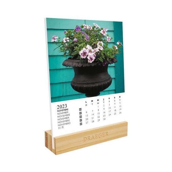 Calendrier Mural Slim Etroit 2026 Herbier Botanique Rétro Fleurs Rétro Format 16x49cm Reliure Spirale