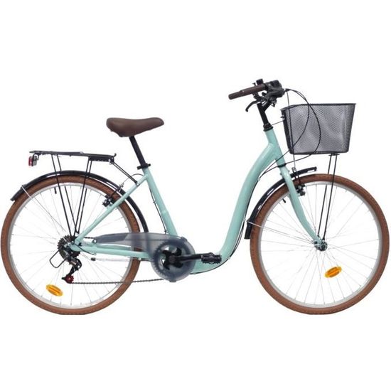 Velo de ville 26 Cadre Aluminium 7 vitesses Poignee Gachette equipement city Cdiscount Sport