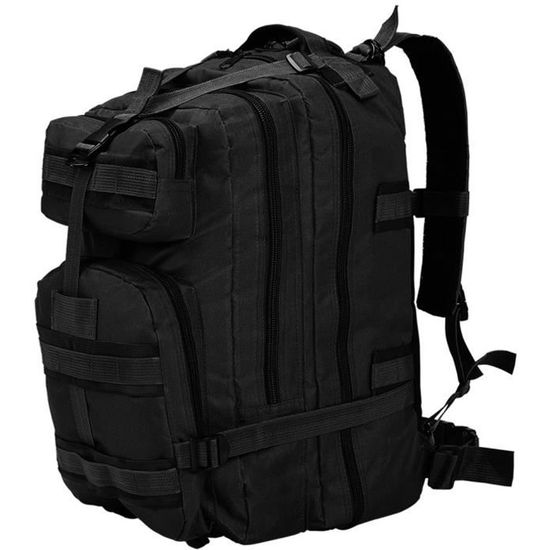 Sac à Dos Militaire Randonnée - Nylon, Noir, Neuf Sans étiquettes, Pour Alpinisme/trek