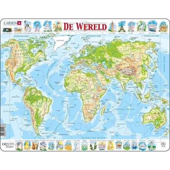 Carte physique de l'Australie - Papier plastifié - Format A1 - 59,4 x Carte physique de l'Australie - Papier plastifié - Format A1 - 59,4 x