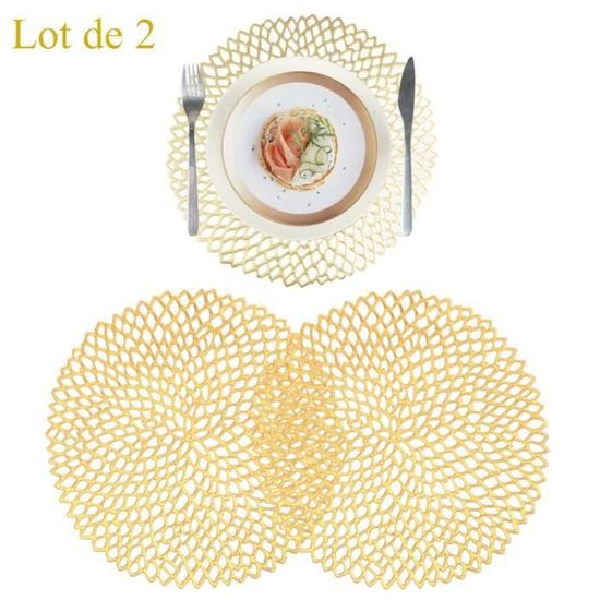 Lot De 6 Sets De Table Tressés En Coton Rouge 45x30 Cm – Résistants à La Chaleur & Antidérapants
