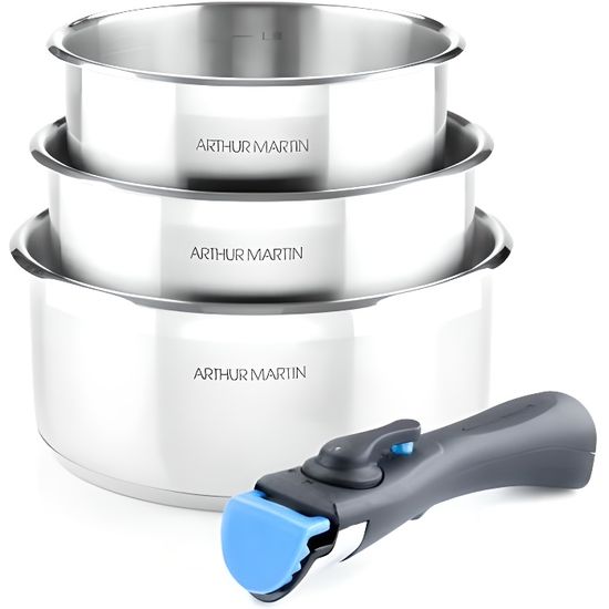 Set de 2 casseroles Arthur Martin AMCU125 16-20 cm Cuivre pas cher
