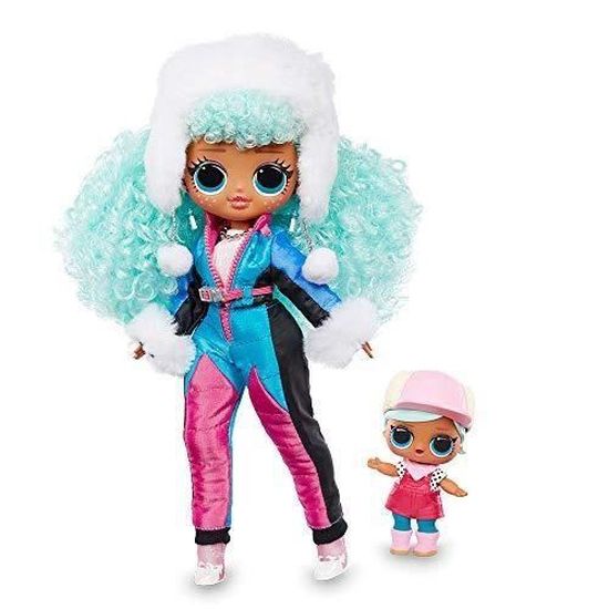 Giochi Preziosi- L.O.L Surprise OMG Winter Chill: Icy Gurl y Brrr B.B. Doll Muñeca y Miniatura (LLUE