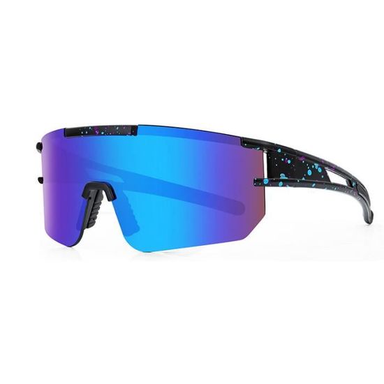 Lunettes de Cyclisme,Lunettes de Soleil Polarisées Pour  Cyclism,Course,Conduire,Golf et VTT,Lunettes de Soleil homme femme -Blue