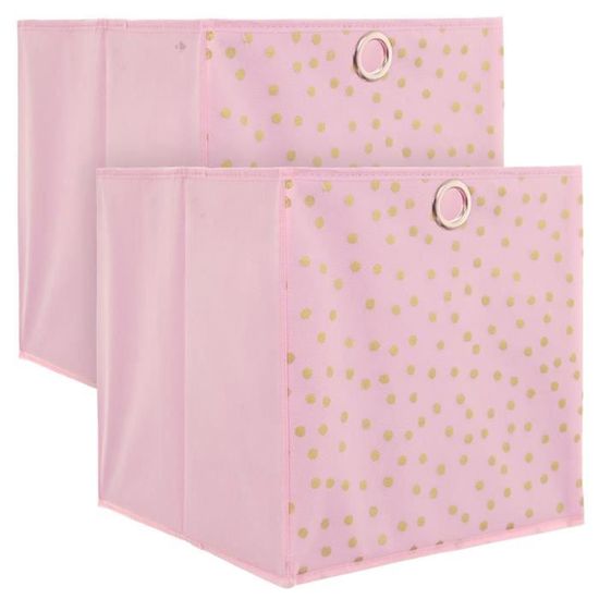 Ideen Mit Herz Lot De 3 Boîtes De Rangement Pliables En Carton Et Métal