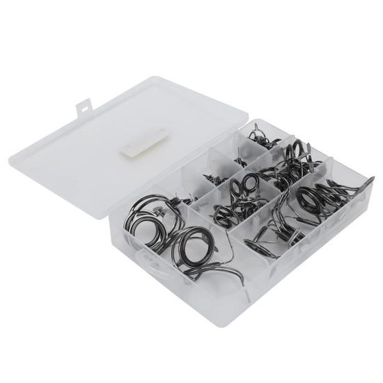 Kit de réparation canne à pêche bagues haut de pêche taille mixte de