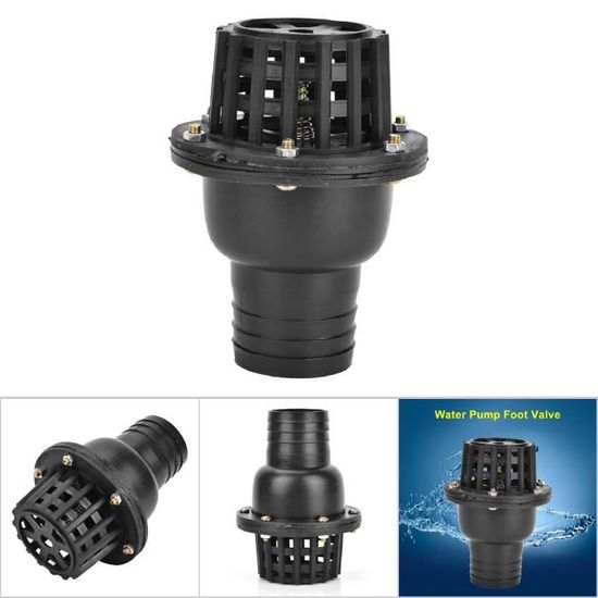 Clapet De Pied De Pompe à Eau En PVC Noir Clapet Anti-retour Plat Basse